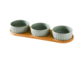 three green bowls