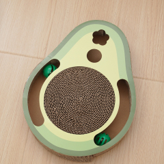 Manufacturer wholesale fruit shape pattern corrugated cat scratcher cardboard