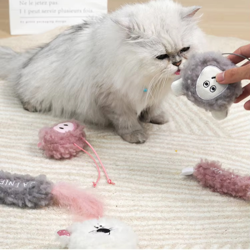 Manufacturer wholesale cute design plush catnip cat toy