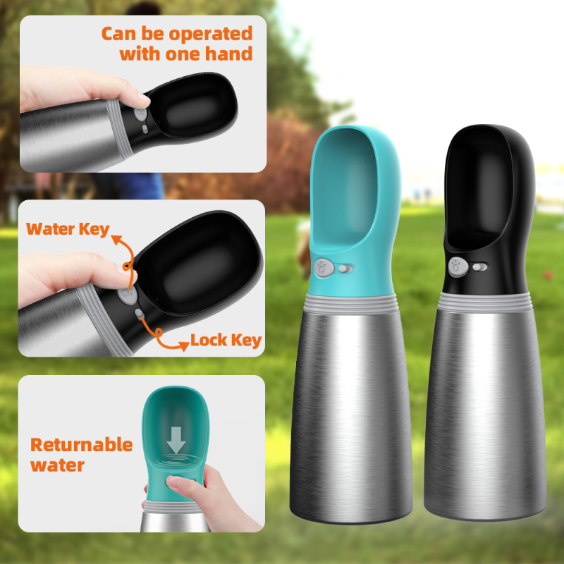 Wholesale Custom Logo Portable Large 700ML Insulated Pet Dog Travel Water Bottle