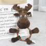 Christmas Style Soft Pet Plush Rope Chew Squeaky Toys for Dogs