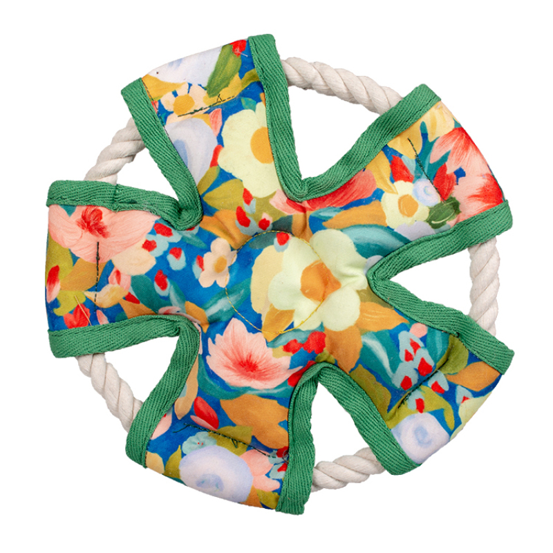 Manufacturer wholesale flower design indestructible chew squeaky dog plush stuffed toy