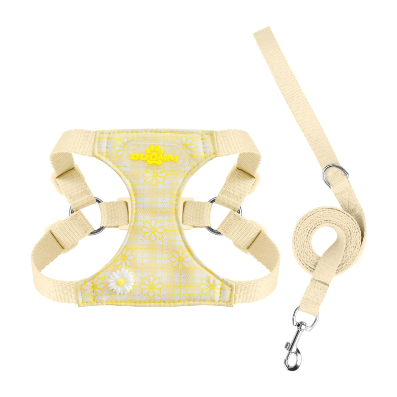 Wholesale Custom Logo Outdoor Dog Harness with Flowers