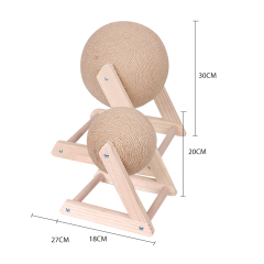 Manufacturer wholesale detachable cat scratcher toys with sisal ball