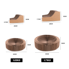 Manufacturer wholesale foldable deformable interactive corrugated cat scratcher cardboard