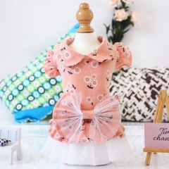 cheap wholesale pet clothes pink grey dog dress
