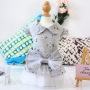 cheap wholesale pet clothes pink grey dog dress