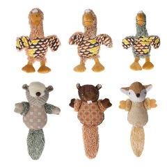 wholesale manufacturer chew plush stuffed squeaky durable  pet dog toys set