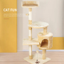 Manufacturer Wholesale Sisal Short Plush Tower Condo Cat Tree Scratcher