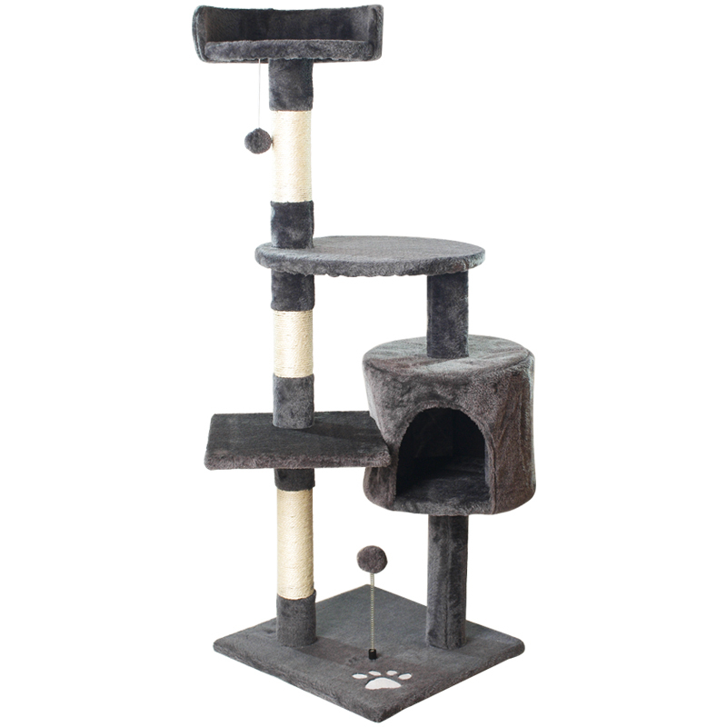 Manufacturer Wholesale Sisal Short Plush Tower Condo Cat Tree Scratcher