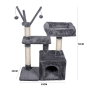 Manufacturer wholesale sisal short plush stable small cat scratcher tree