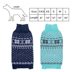 Manufacturer wholesale custom logo blue dog knit sweaters