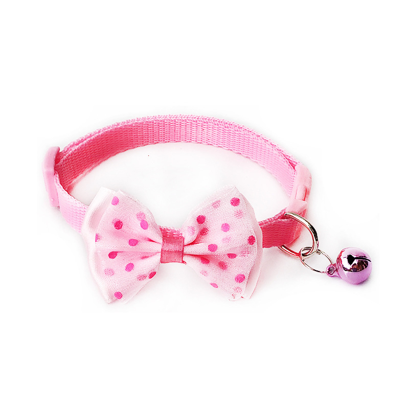 Manufacturer wholesale multi-colors nylon cat collar with bow bell