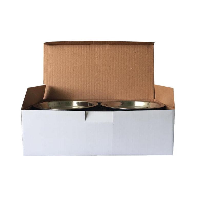 Manufacturer wholesale stainless steel frame two cat pet dog bowls raised