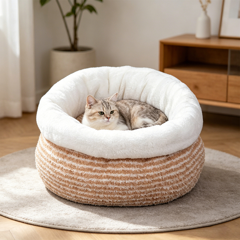 Manufacturer Wholesale Custom Logo Warm Cat Bed Cave
