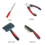 wholesale manufacturer TPR dog comb brush nail clippers set
