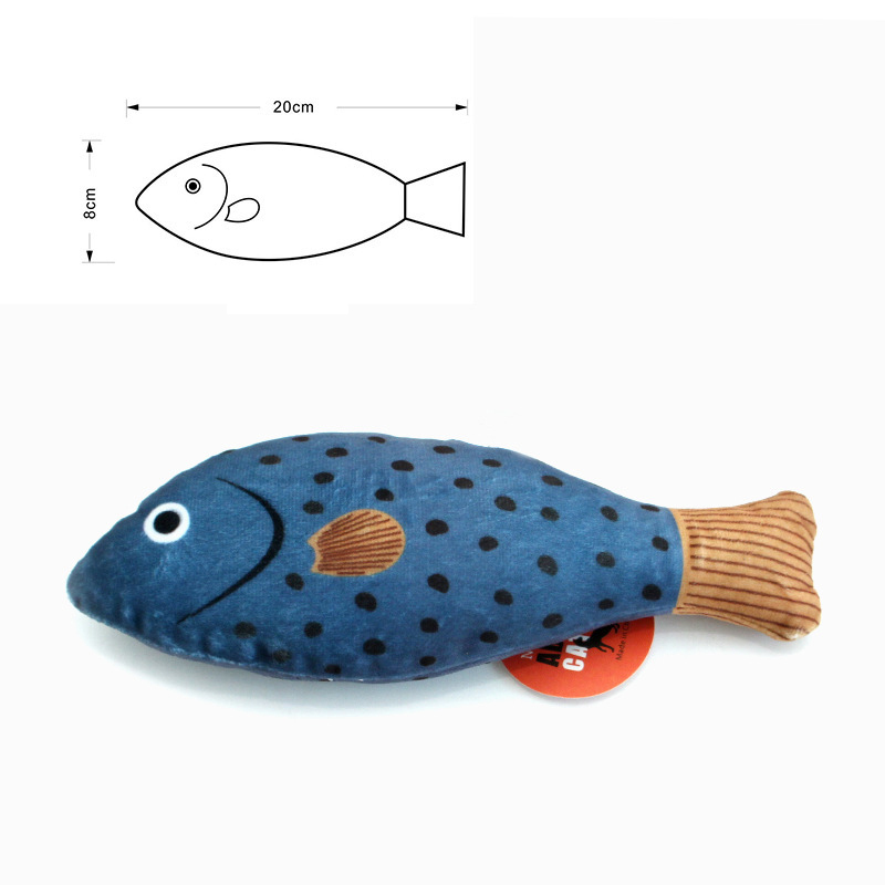 Manufacturer wholesale plush catnip bell included cat fish toys