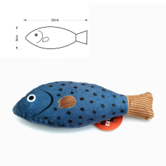 Manufacturer wholesale plush catnip bell included cat fish toys