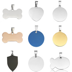 Manufacturer wholesale stainless steel multi-design dog tag with hook