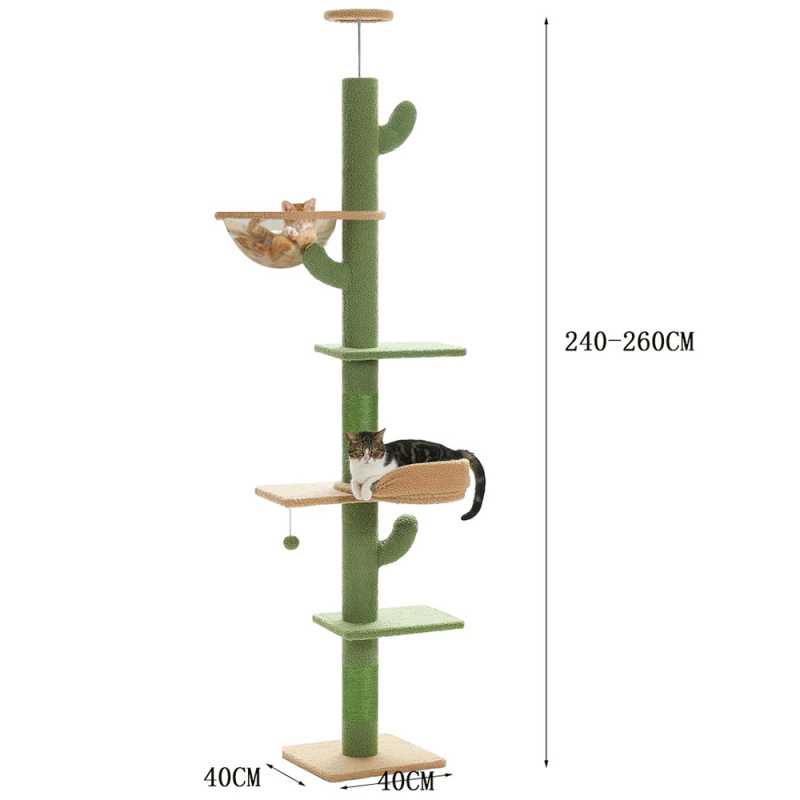 Manufacturer Wholesale Pet Product Supplier Wooden Large Cactus Cat Trees Scratcher