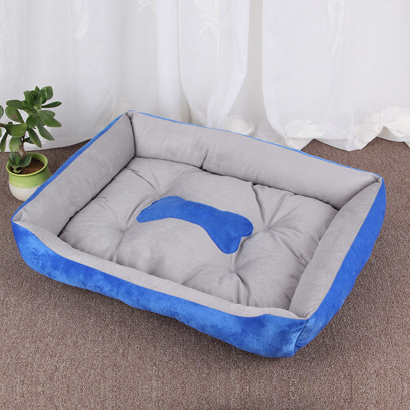 Manufacturer wholesale short plush warm dog beds non slip bottom