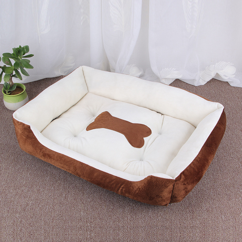 Manufacturer wholesale short plush warm dog beds non slip bottom