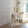 Manufacturer wholesale grey beige sisal short plush cat tree condo