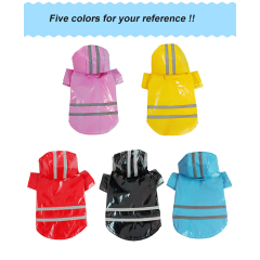 Manufacturer wholesale pink yellow black blue red reflective dog raincoat
