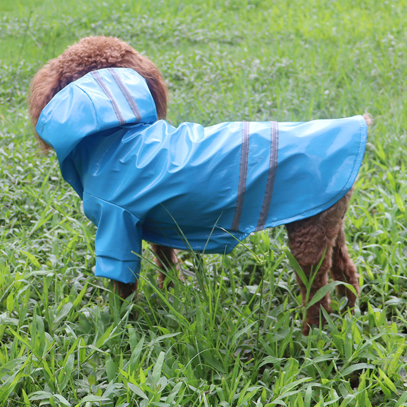 Manufacturer wholesale pink yellow black blue red reflective dog raincoat