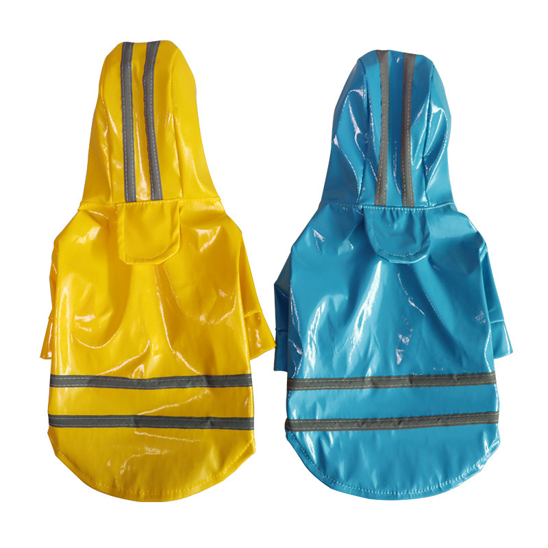 Manufacturer wholesale pink yellow black blue red reflective dog raincoat