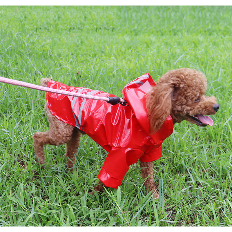 Manufacturer wholesale pink yellow black blue red reflective dog raincoat