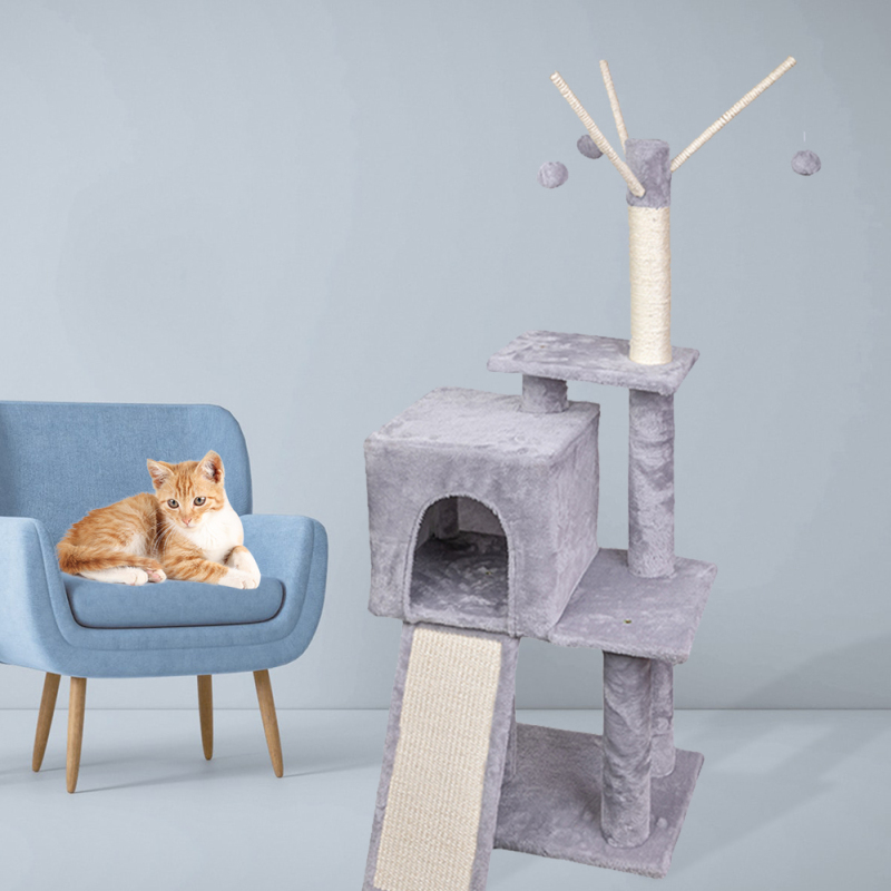 Manufacturer Wholesale Pet Product Wood Sisal Cat Tree Post