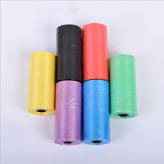Manufacturer wholesale PE biodegradable custom logo printed multi-colors dog poop bag pet waste bags
