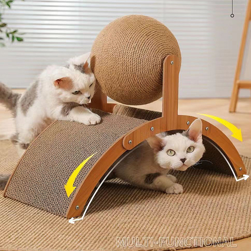 Manufacturer Wholesale Corrugated Cardboard Sisal Cat Scratcher Ball