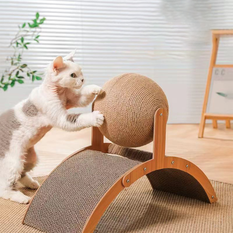 Manufacturer Wholesale Corrugated Cardboard Sisal Cat Scratcher Ball