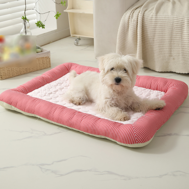 Wholesale Custom Logo Pet Product Cooling Ice Silk Anti-slip Cat Dog Mat