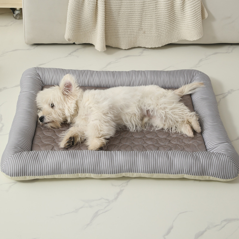 Wholesale Custom Logo Pet Product Cooling Ice Silk Anti-slip Cat Dog Mat
