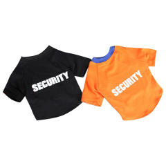 Manufacturer wholesale OEM custom logo size black orange cotton breathable summer dog clothes dog pet t shirt