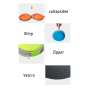 Manufacturer wholesale portable outdoor slow feeder dog two collapsible bowls with zipper