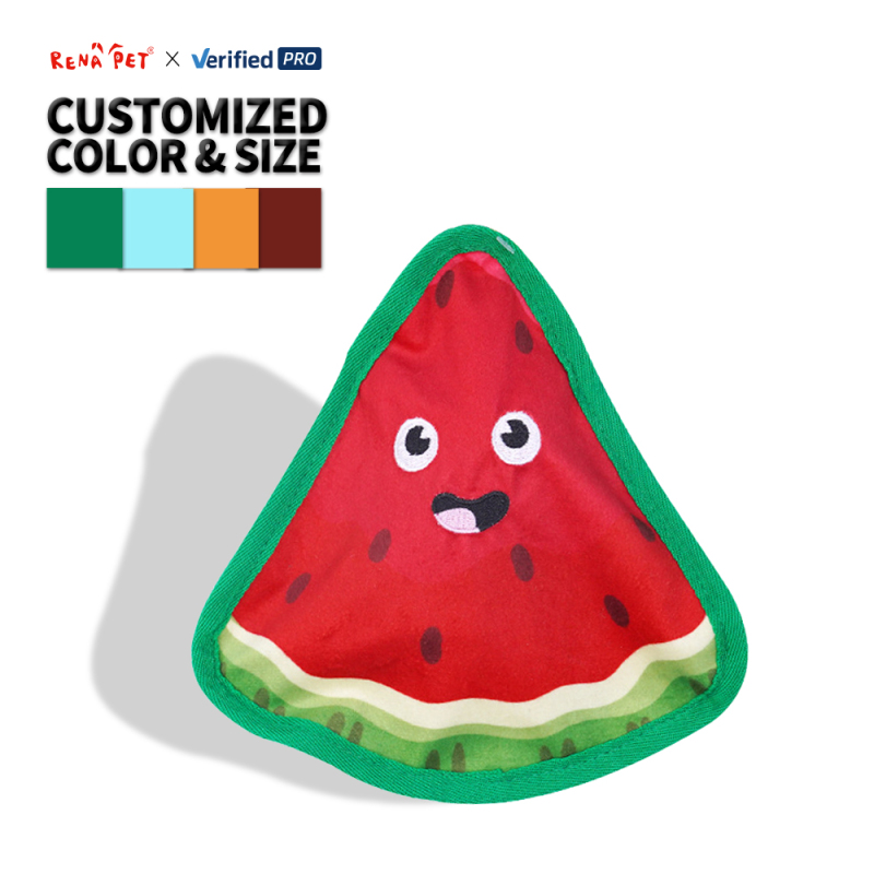Manufacturer Wholesale Custom Logo Squeaky Avocado Watermelon Dog Plush Toy