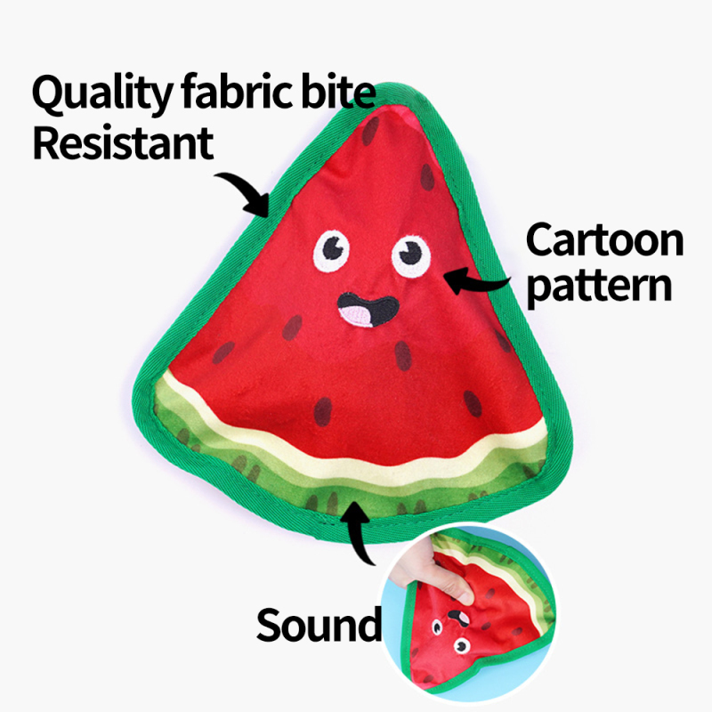 Manufacturer Wholesale Custom Logo Squeaky Avocado Watermelon Dog Plush Toy