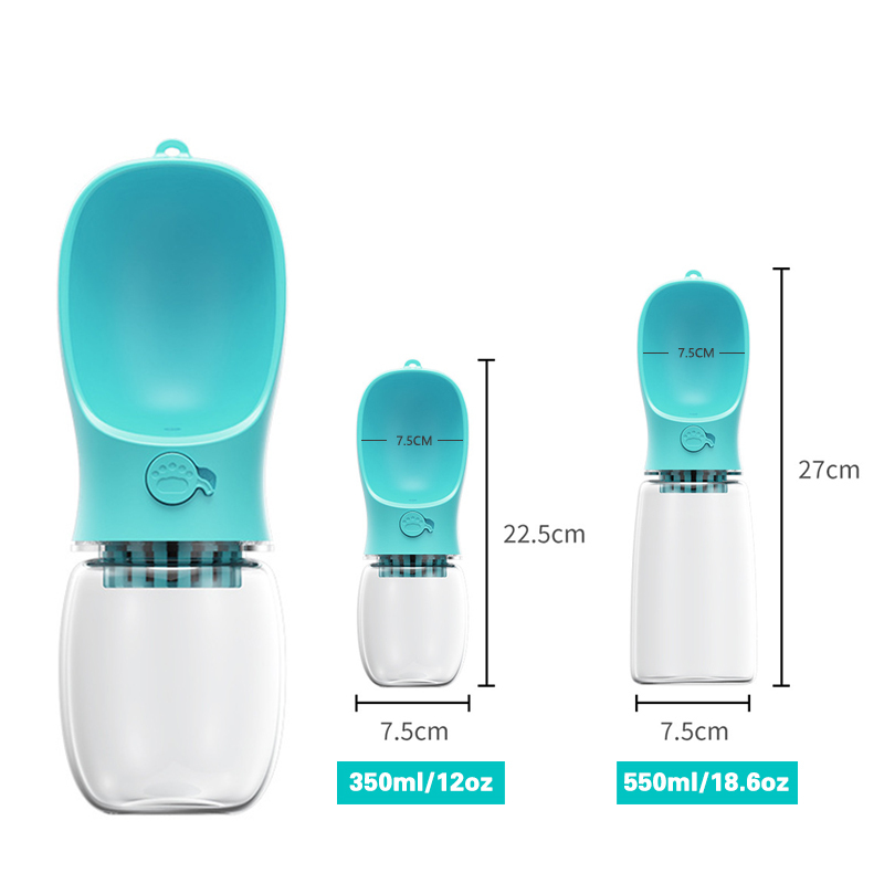 Manufacturer wholesale cheap filter pink blue portable dog pet water bottle for outdoor use