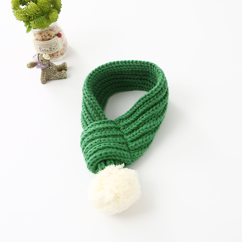 Manufacturer wholesale custom logo design red green grey warm soft pet scarves scarf for dog