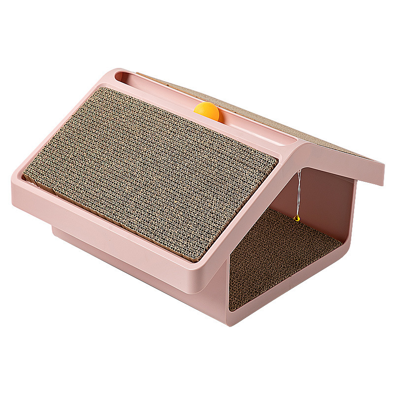 Manufacturer wholesale white green pink corrugated cat scratcher house