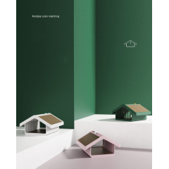 Manufacturer wholesale white green pink corrugated cat scratcher house