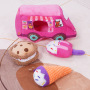 Manufacturer Wholesale Custom Logo Pink Ice Cream Car Squeaky Dog Plush Toys