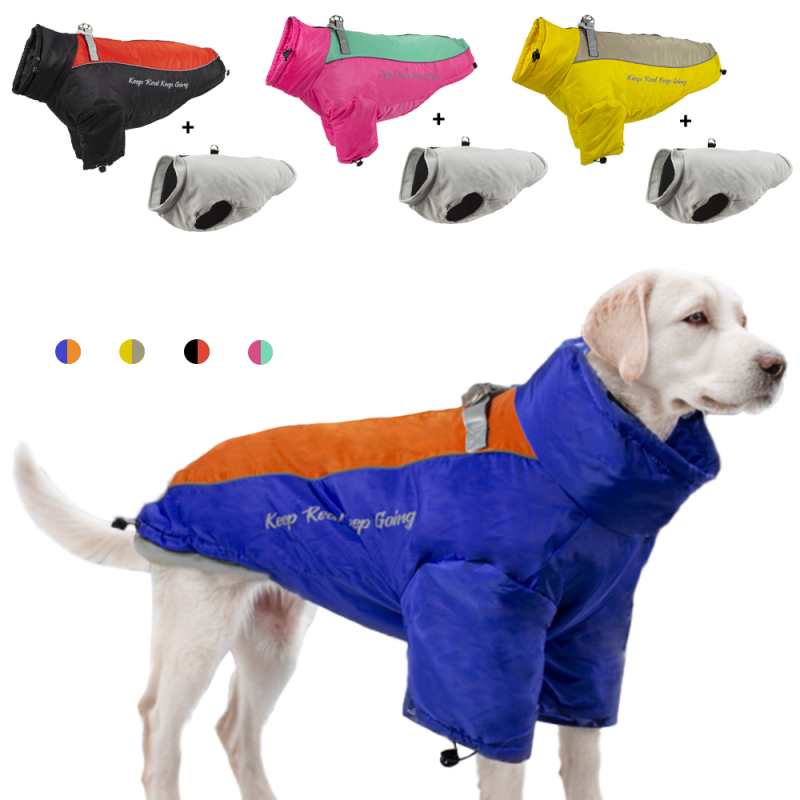 Manufacturer Wholesale Fleece Warm Waterproof Dog Coat with Reflective Stripe