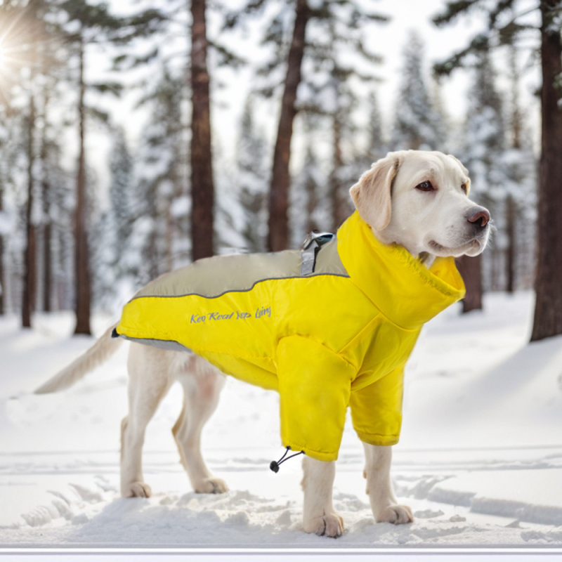 Manufacturer Wholesale Fleece Warm Waterproof Dog Coat with Reflective Stripe