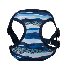 Manufacturer wholesale oxford adjustable small dog harness RPET blue color