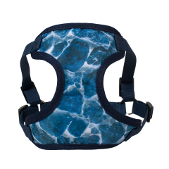 Manufacturer wholesale oxford adjustable small dog harness RPET blue color